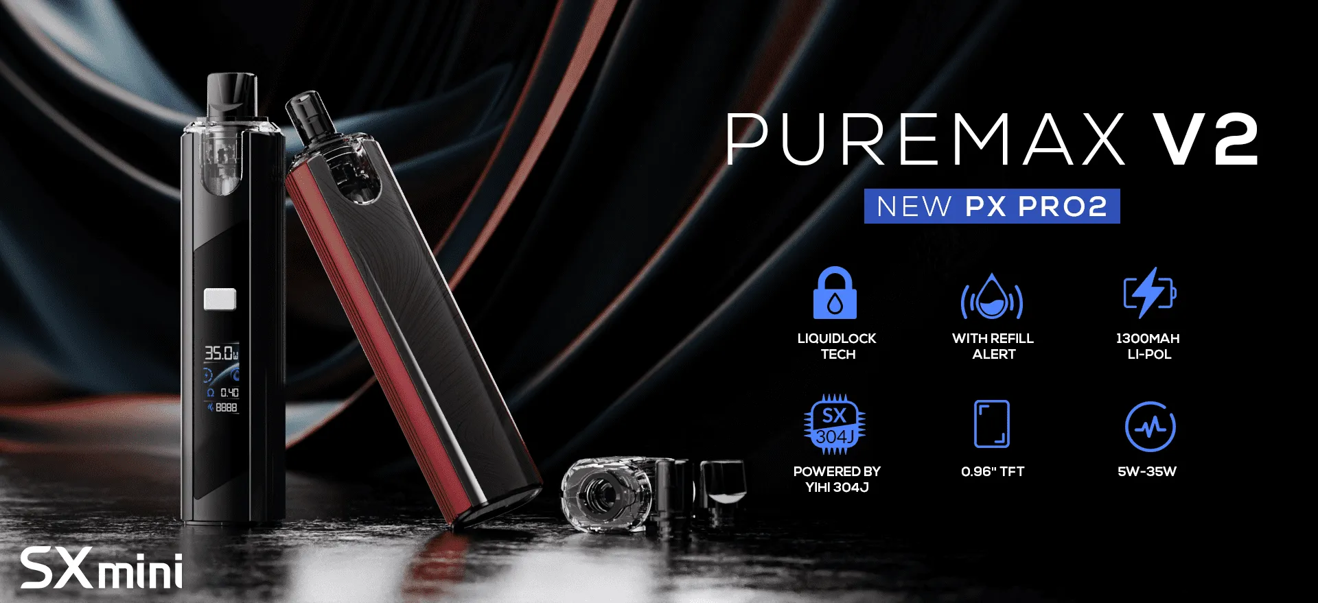 elfbar nachfüll pod läuft aus Grossiste et revendeur KIT PUREMAX Q - SXMINI YIHI en gros main image 1